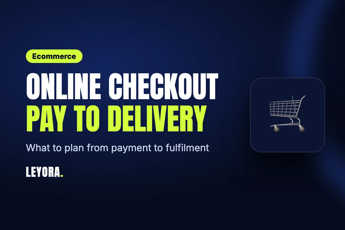 Cover reading Online checkout, pay to delivery