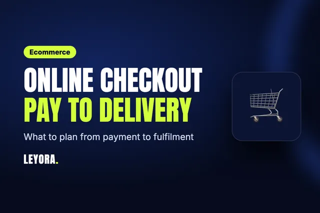Cover reading Online checkout, pay to delivery