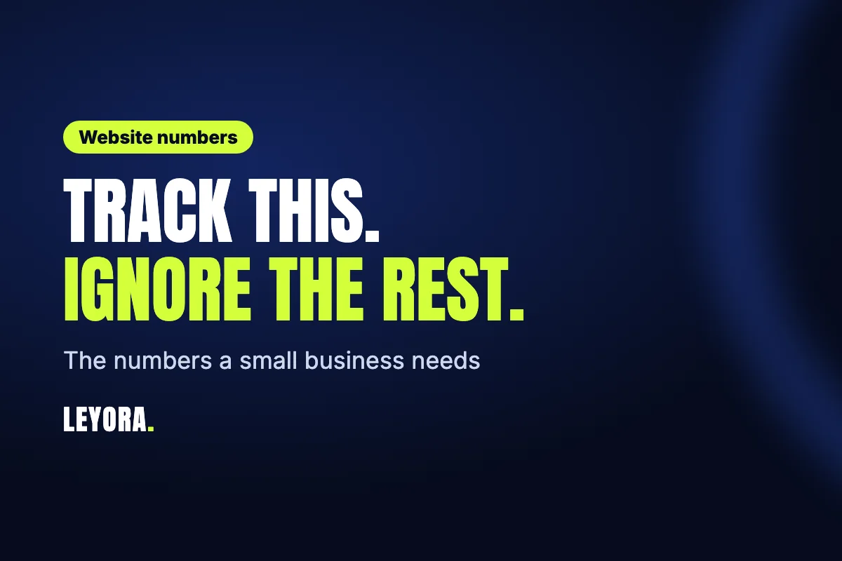 A simple website report with a few highlighted numbers